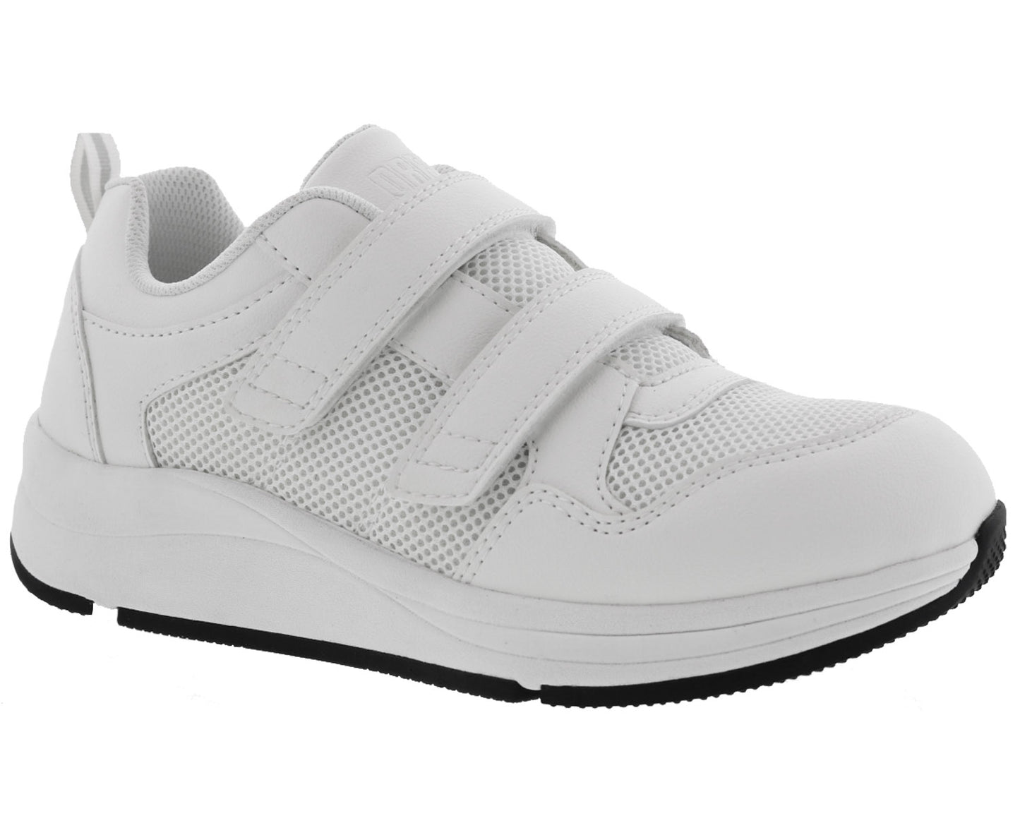 Drew Contessa Women's Double Hook and Loop Sneaker - White Combo - View 2