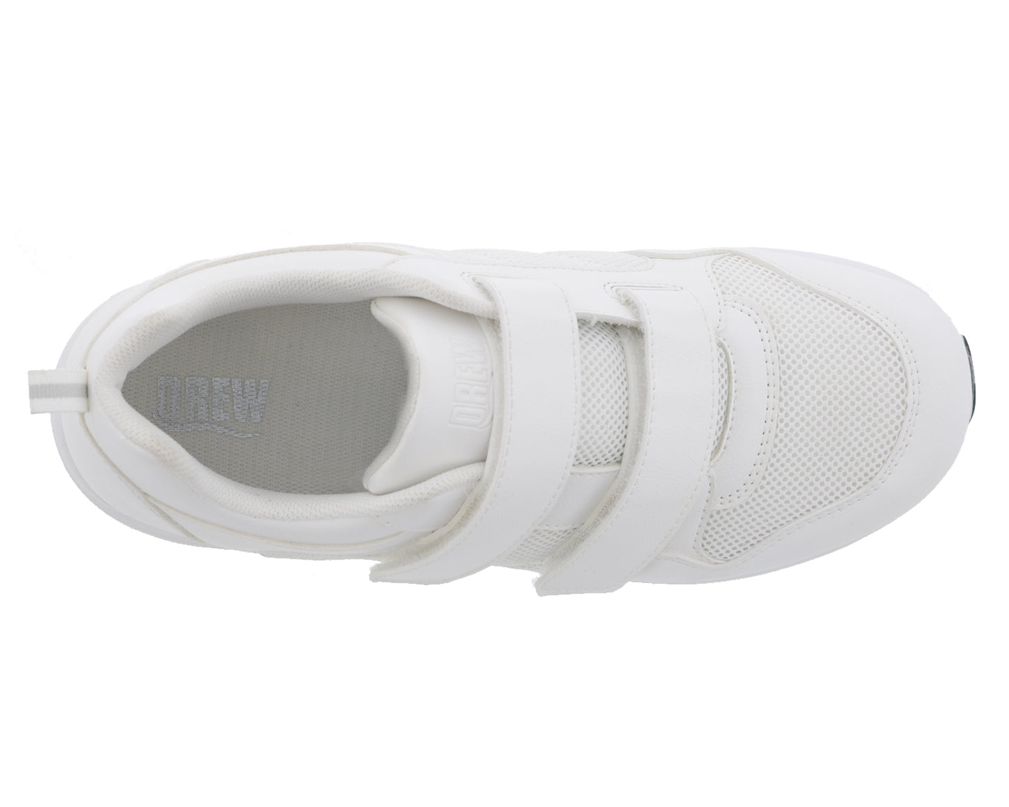 Drew Contest Mens Hook and Loop Slip Resistant Athletic Shoe - White Combo