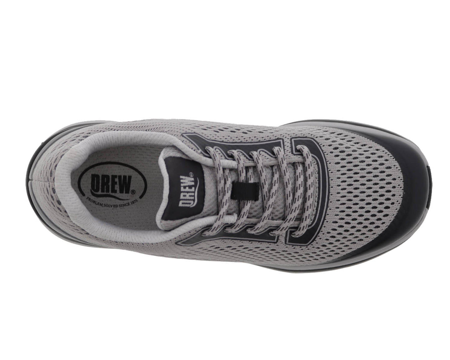 Drew Dash Women's Sneakers - Grey/Black Mesh Combo - Top View