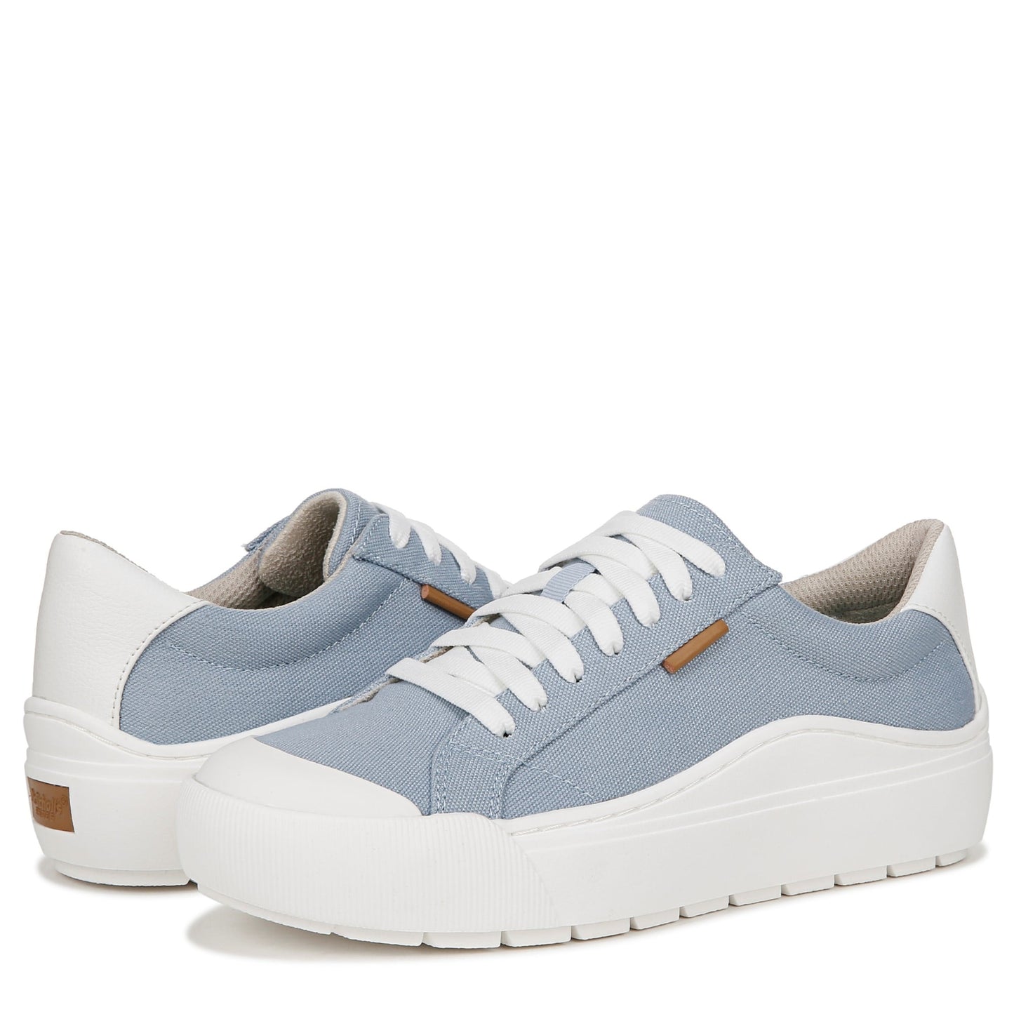 Dr. Scholl's Time Off Women's Comfort Sneakers - Blue Fabric - pair left angle