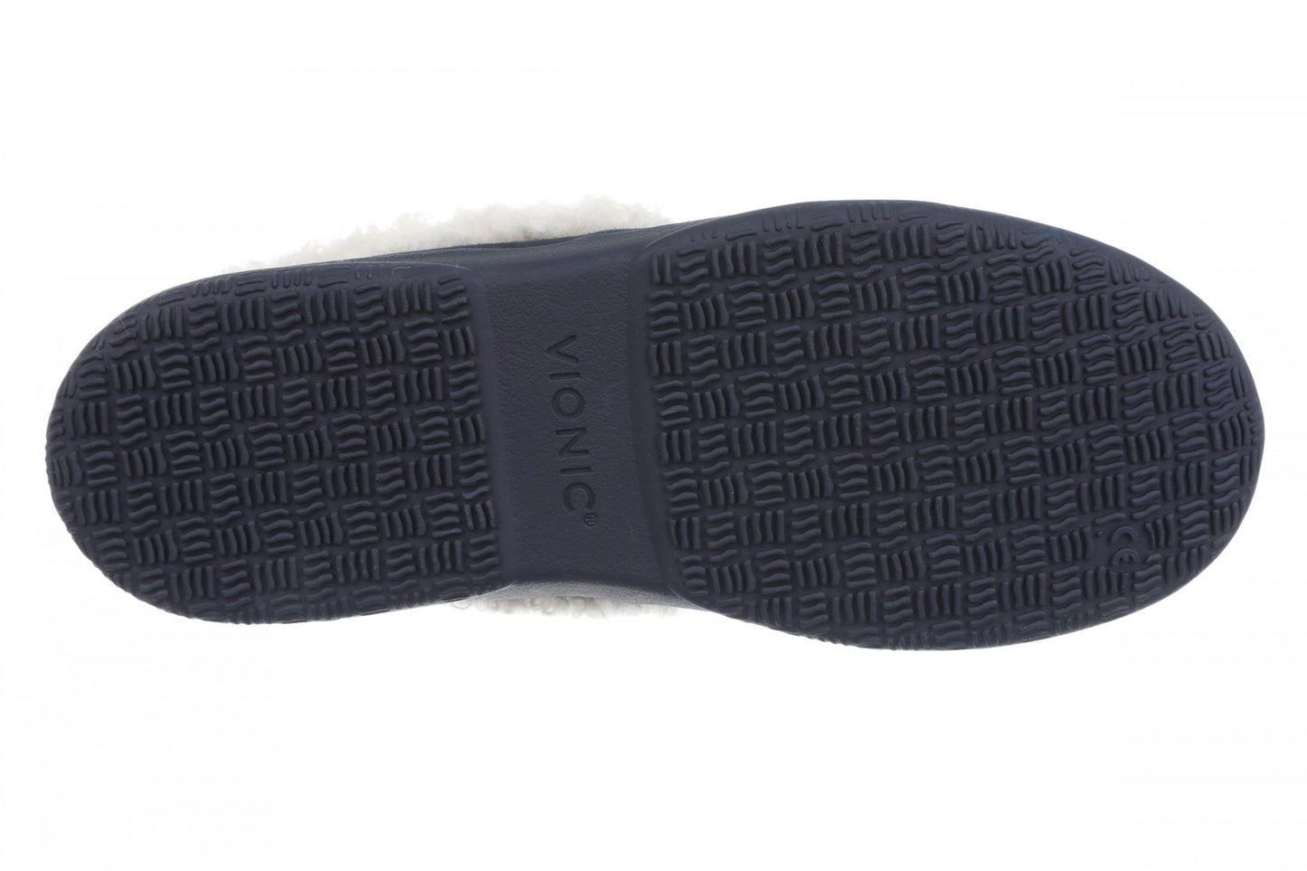 Vionic Claribel Slipper - Women's Cozy Orthotic Arch Support House Slipper - Navy Blazer - Bottom