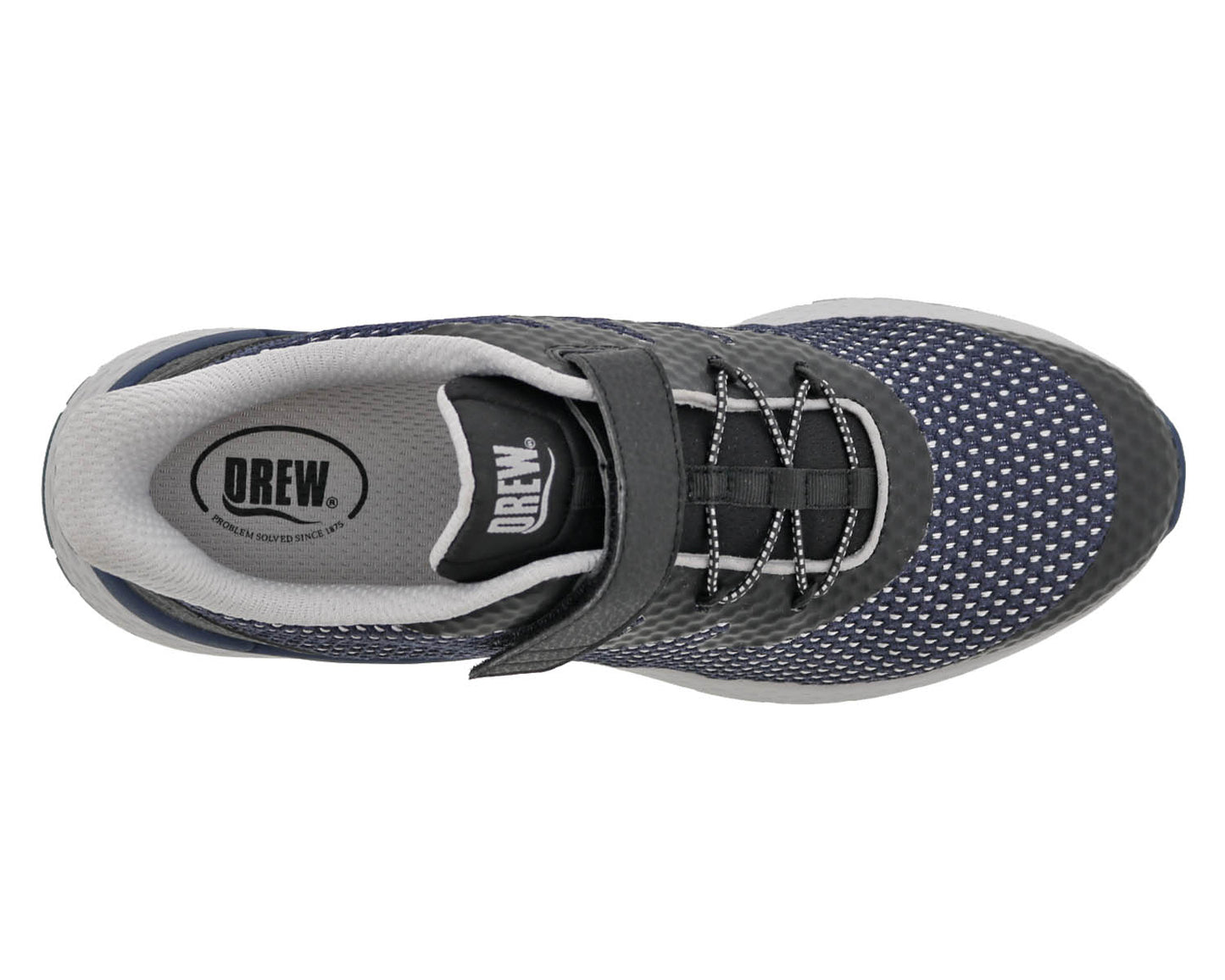 Drew Presto Men's Athletic Shoe - Navy Mesh Combo - Top View