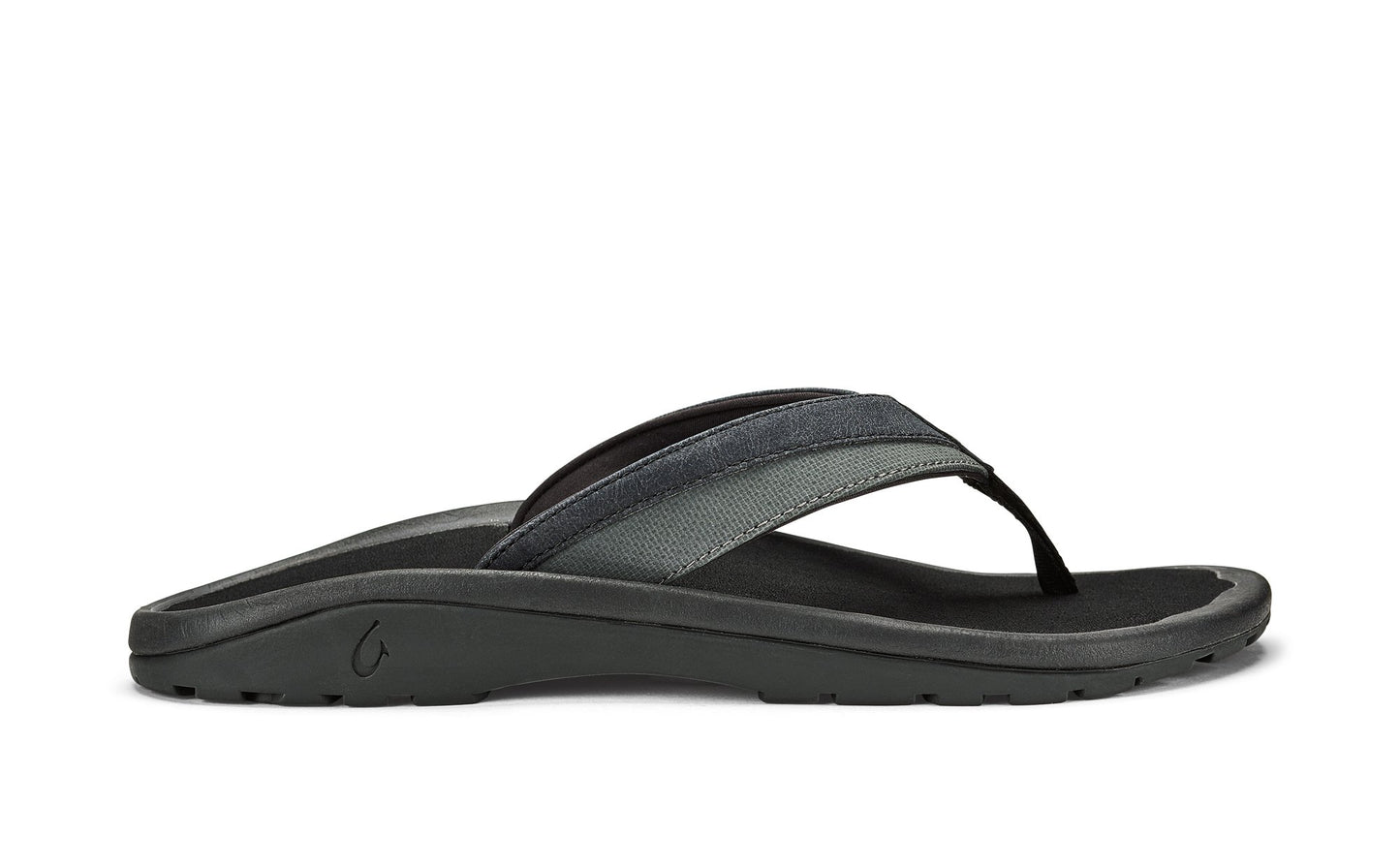 Olukai Ohana Koa Men's Beach Sandals - Lava Rock / Lava Rock - Side