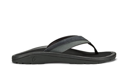 Olukai Ohana Koa Men's Beach Sandals - Lava Rock / Lava Rock - Side