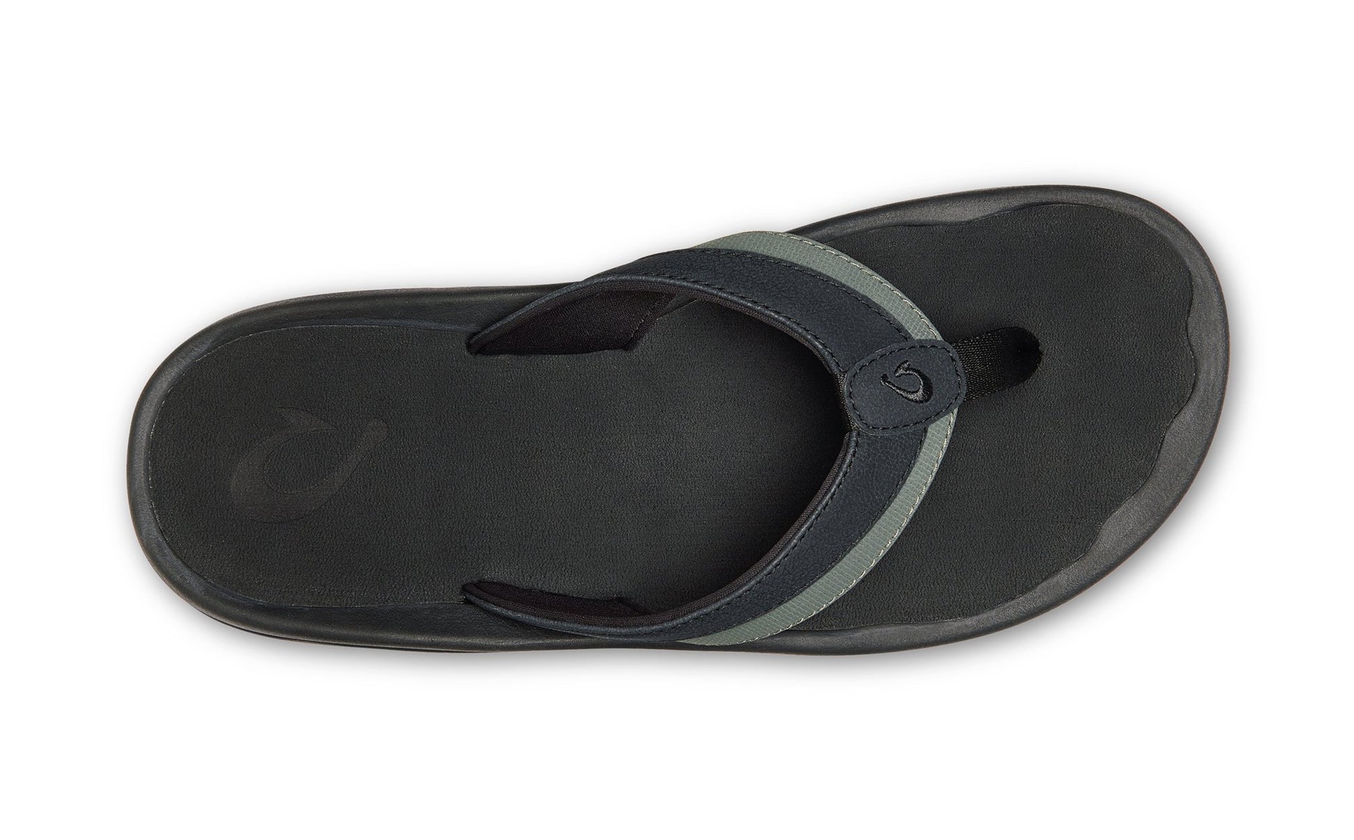 Olukai Ohana Koa Men's Beach Sandals - Lava Rock / Lava Rock - Top