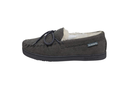 Bearpaw Moc II 2 - Men's Sheepskin Slipper - 1295M - mens Charcoal Corduroy 3 side2