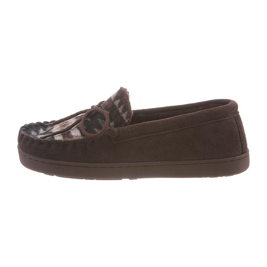 Bearpaw Moc II 2 - Men's Sheepskin Slipper - 1295m 201 Chocolate/Aztec