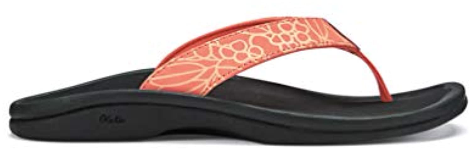 Olukai 'Ohana Women's Flip Flops - Fusion Coral/Onyx