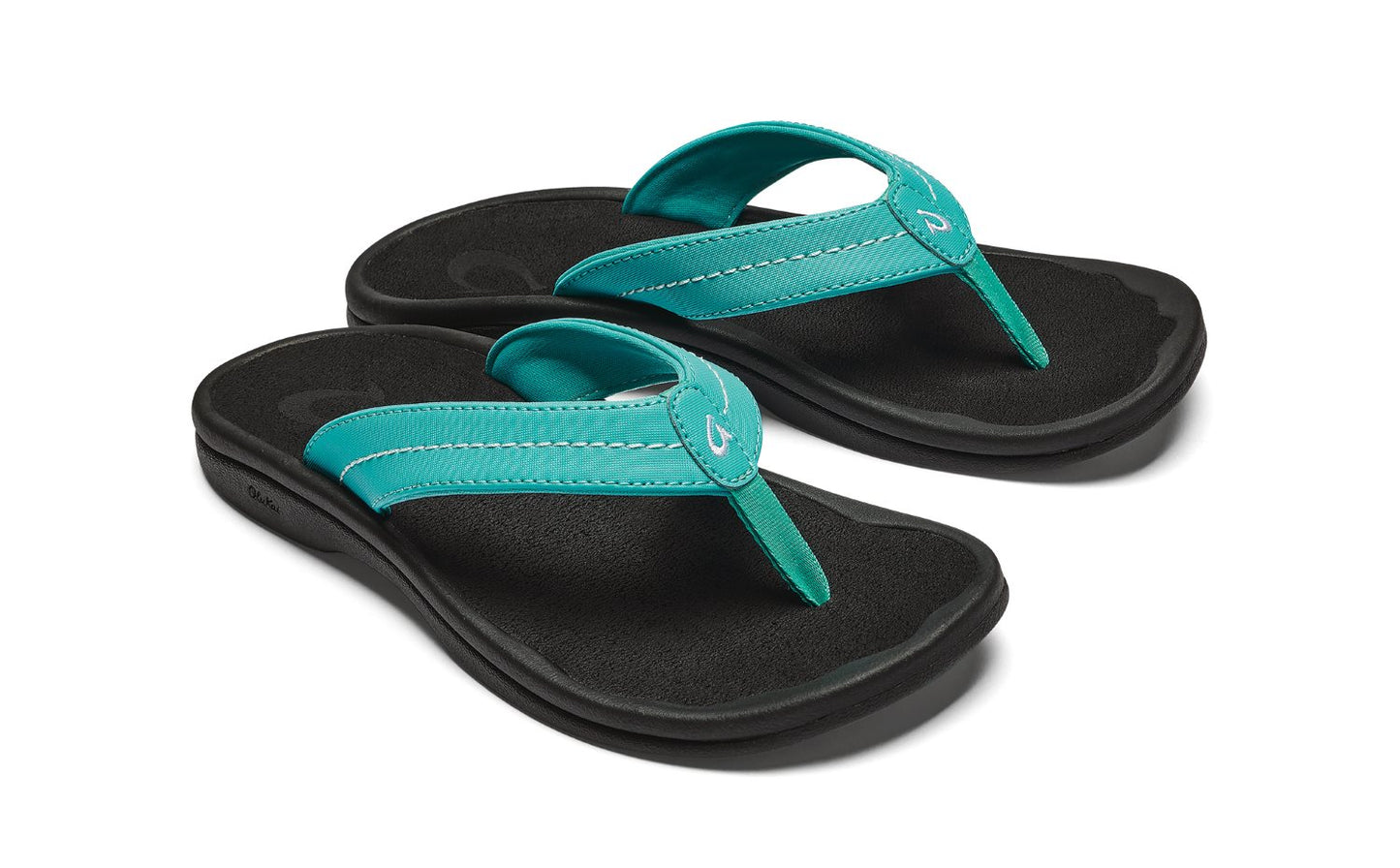 Olukai 'Ohana Women's Flip Flops - Turquoise / Black
