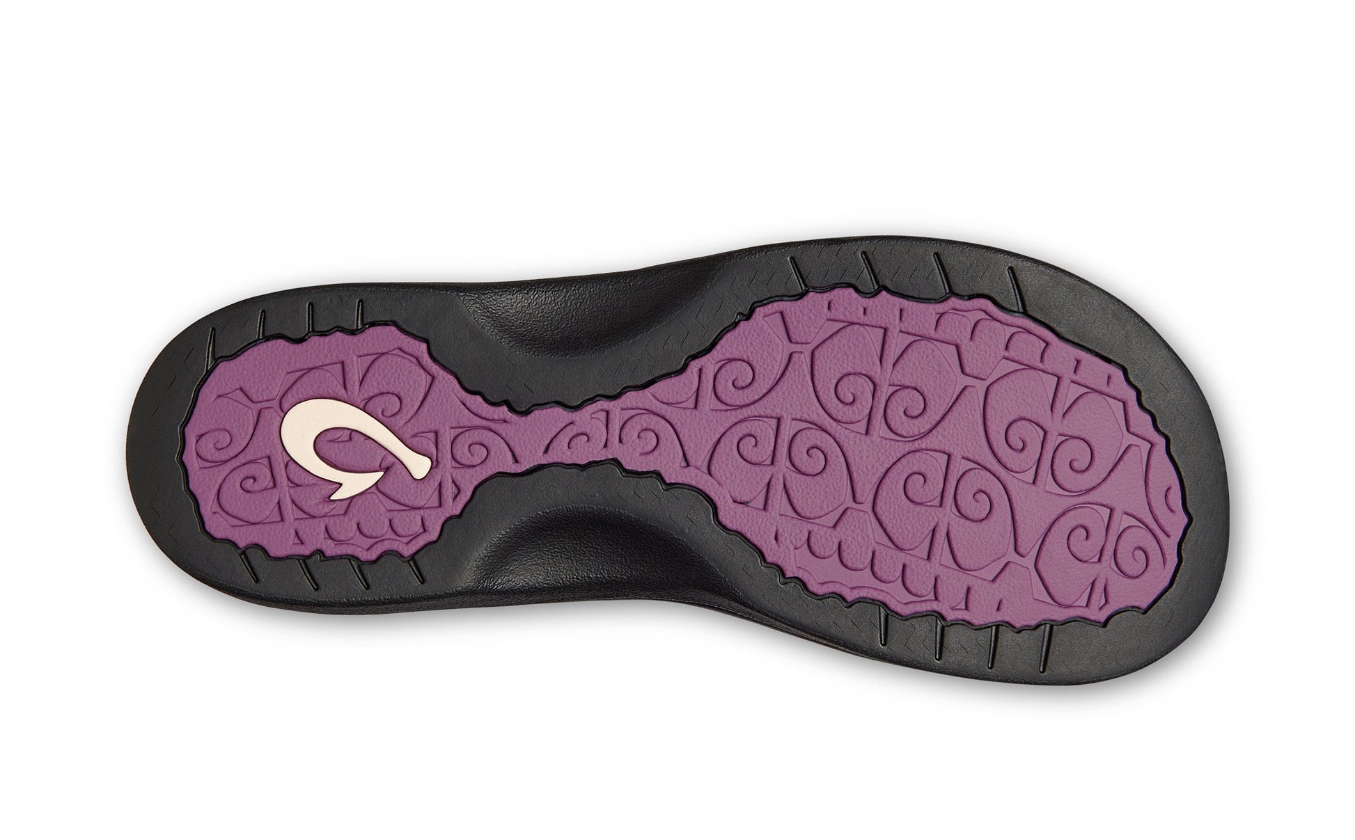 OluKai Ohana Women's Beach Sandals - Iris Orchid / Black - Sole