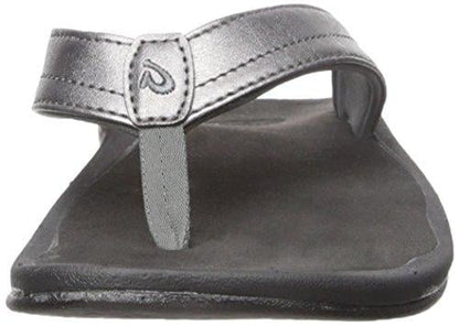 Olukai 'Ohana Women's Flip Flops - Pewter / Black