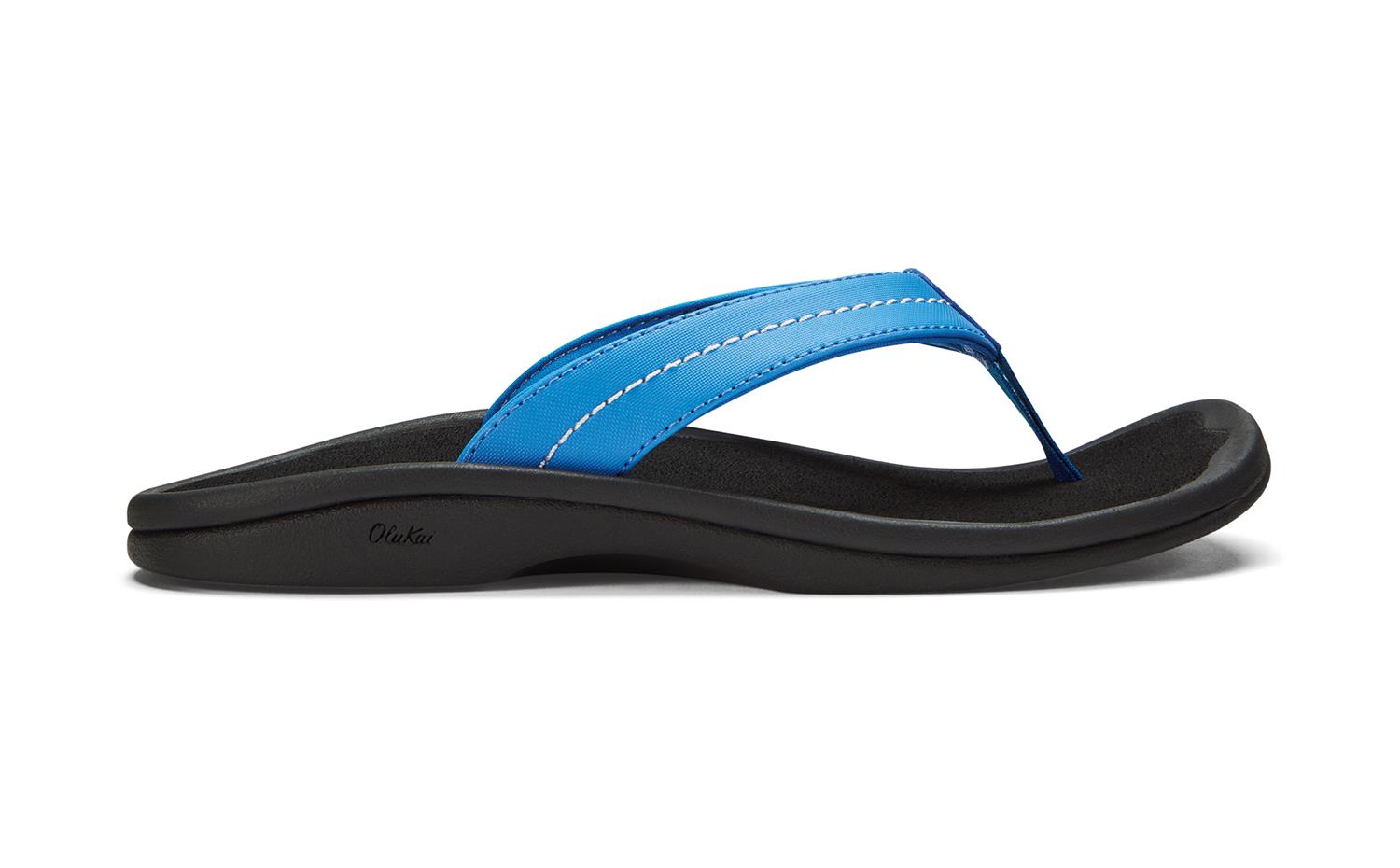 Olukai 'Ohana Women's Flip Flops - Ocean Blue / Black