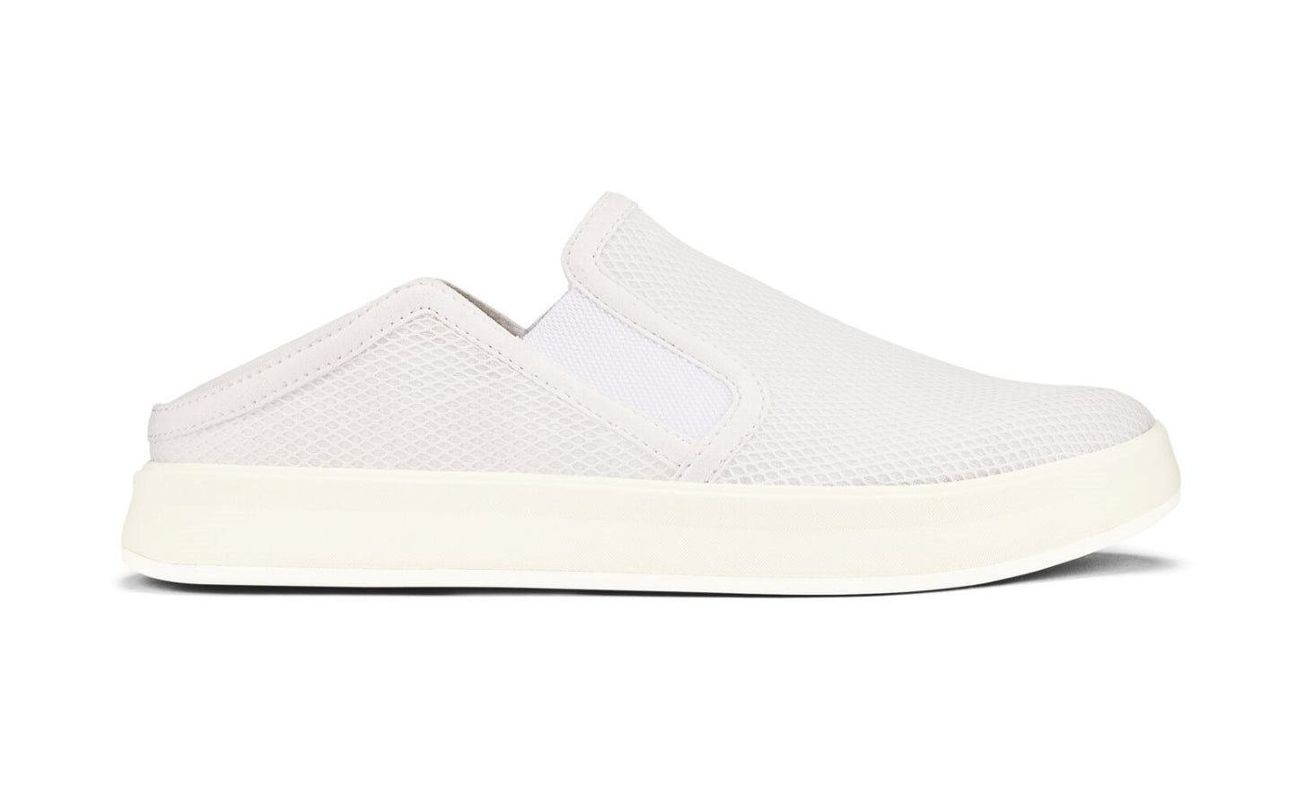 OluKai Ki'Ihele Women's Shoes - Bright White/Bright White - Drop-In-Heel