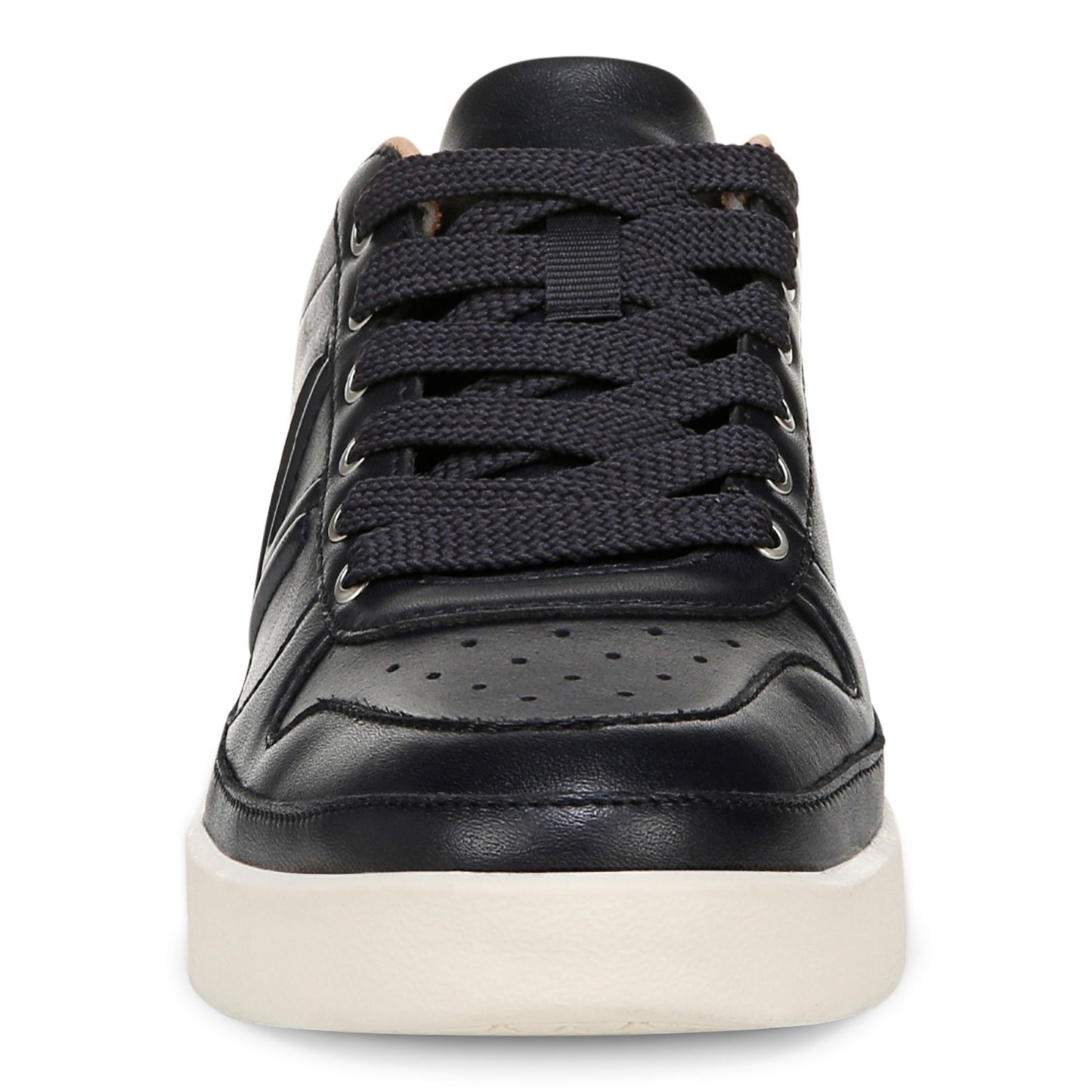 Vionic Elise Women's Leather Casual Comfort Sneakers - Navy Blazer - Front