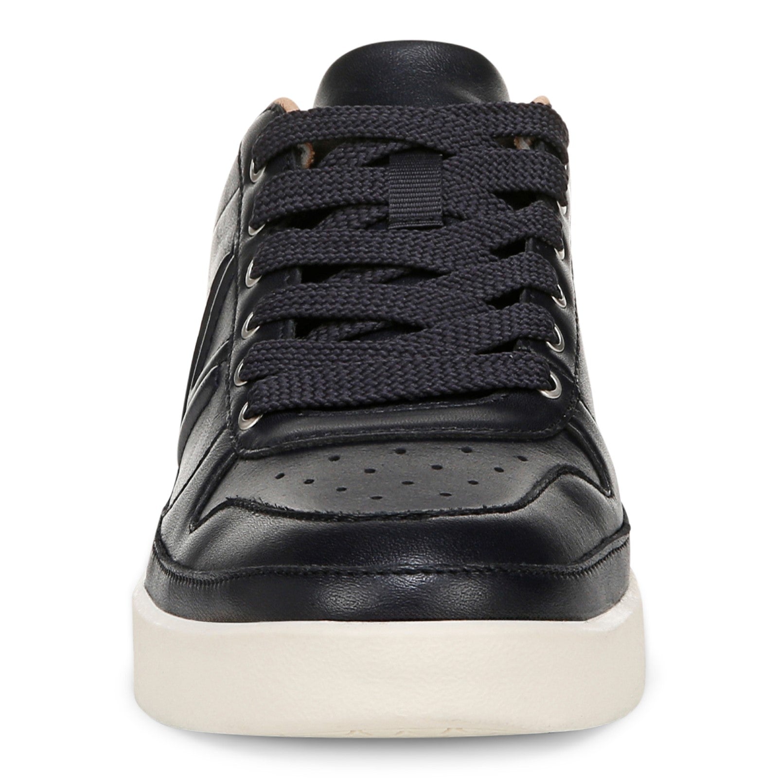 Vionic Elise Women's Leather Casual Comfort Sneakers - Navy Blazer - Front