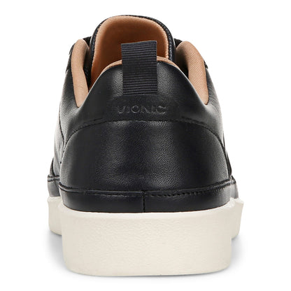 Vionic Elise Women's Leather Casual Comfort Sneakers - Navy Blazer - Back