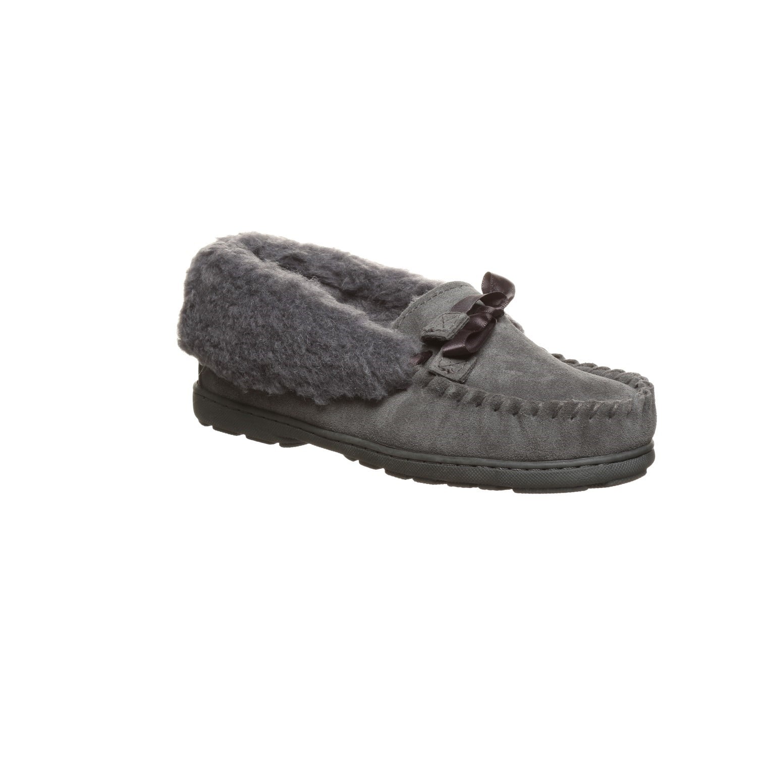 Bearpaw Indio - Women's Fluffy Slipper - 2165W  030 - Charcoal - Profile View
