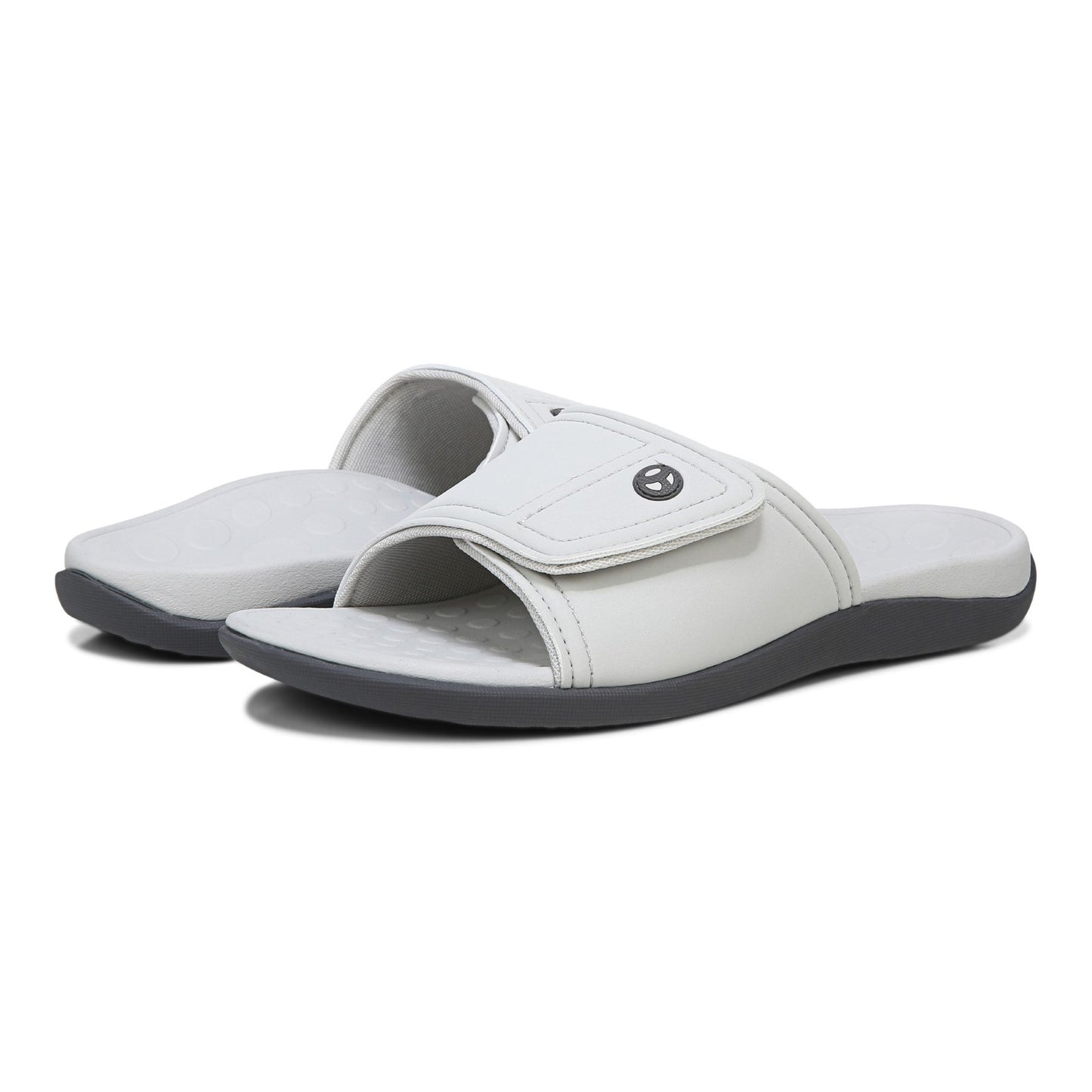 Vionic Kiwi - Unisex Motion Control Orthotic Slide Sandal - Vapor pair left angle