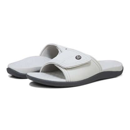 Vionic Kiwi - Unisex Motion Control Orthotic Slide Sandal - Vapor pair left angle