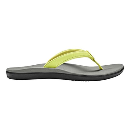 Olukai Ho'opio Girl's Comfort Sandals - Pineapple / Pale Grey