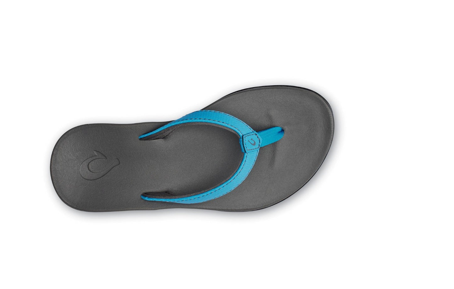 Olukai Ho'opio Girl's Comfort Sandals - Vivid Blue/Charcoal - Top