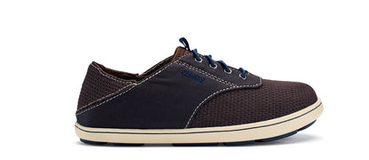 Olukai Nohea Moku Boy's - Tieless Comfort Shoes - Dk Wood / Navy - Profile main