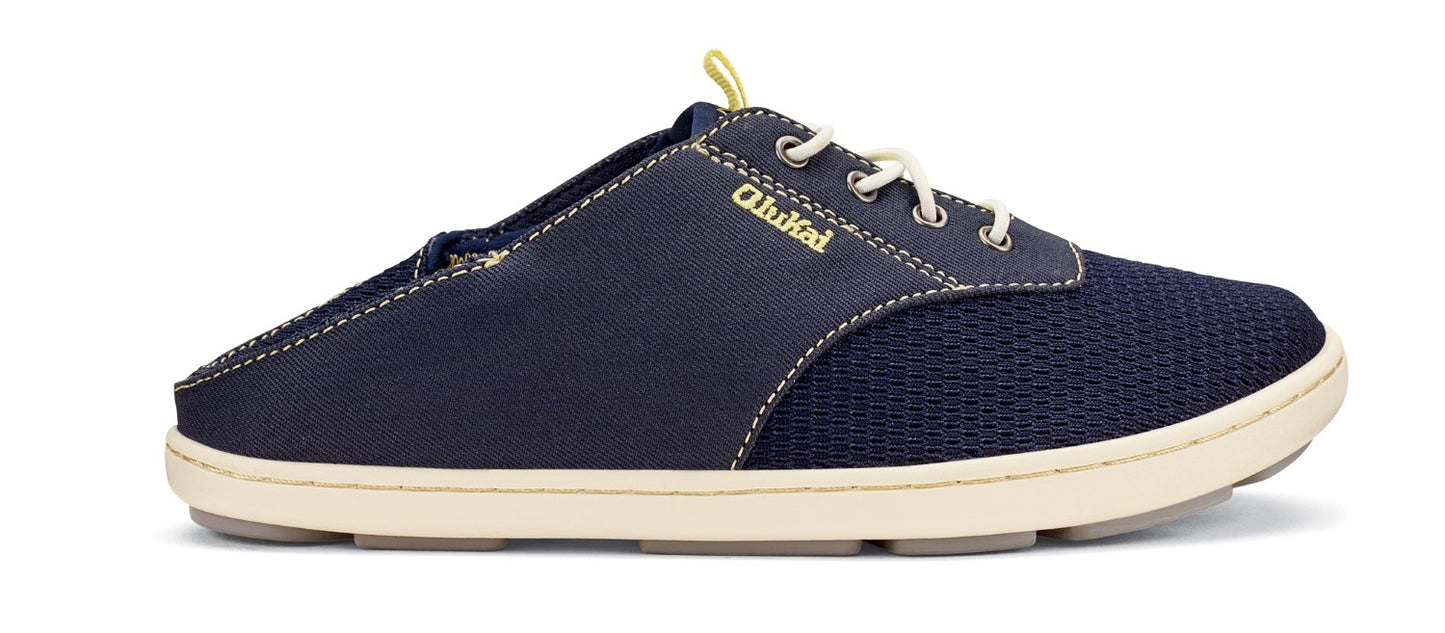 Olukai Nohea Moku Boy's - Tieless Comfort Shoes - Trench Blue/Trench Blue - Drop-In-Heel