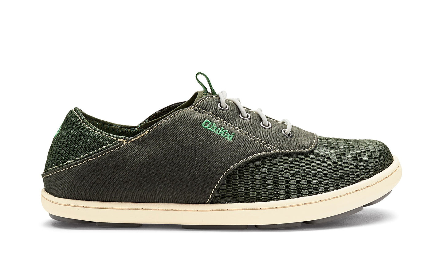Olukai Nohea Moku Boys Sneakers - Sea Grass / Sea Grass - Side