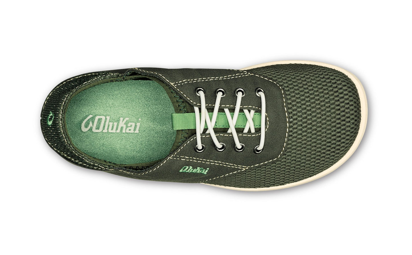 Olukai Nohea Moku Boys Sneakers - Sea Grass / Sea Grass - Top