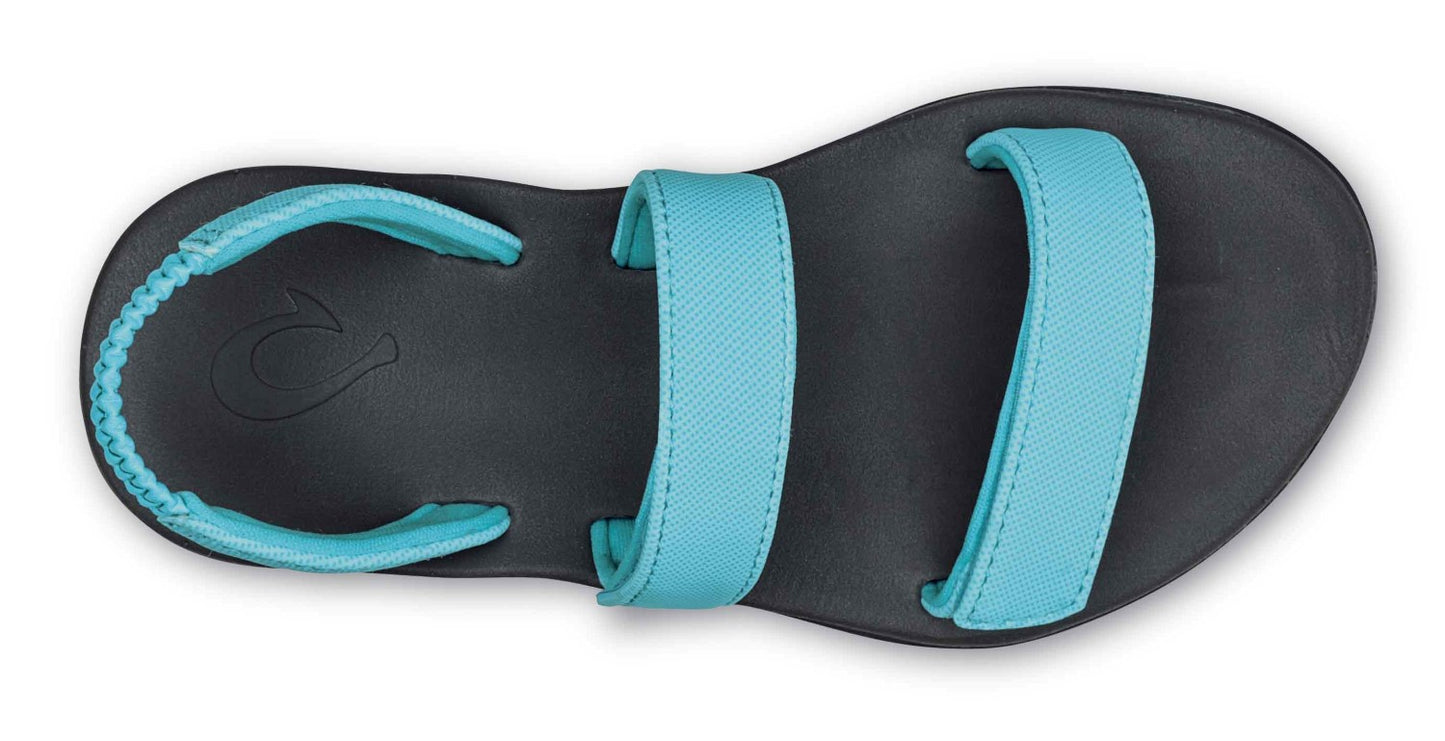 Olukai Kipuka Girl's Comfort Sandals - Cotton Candy / Charcoal - Top