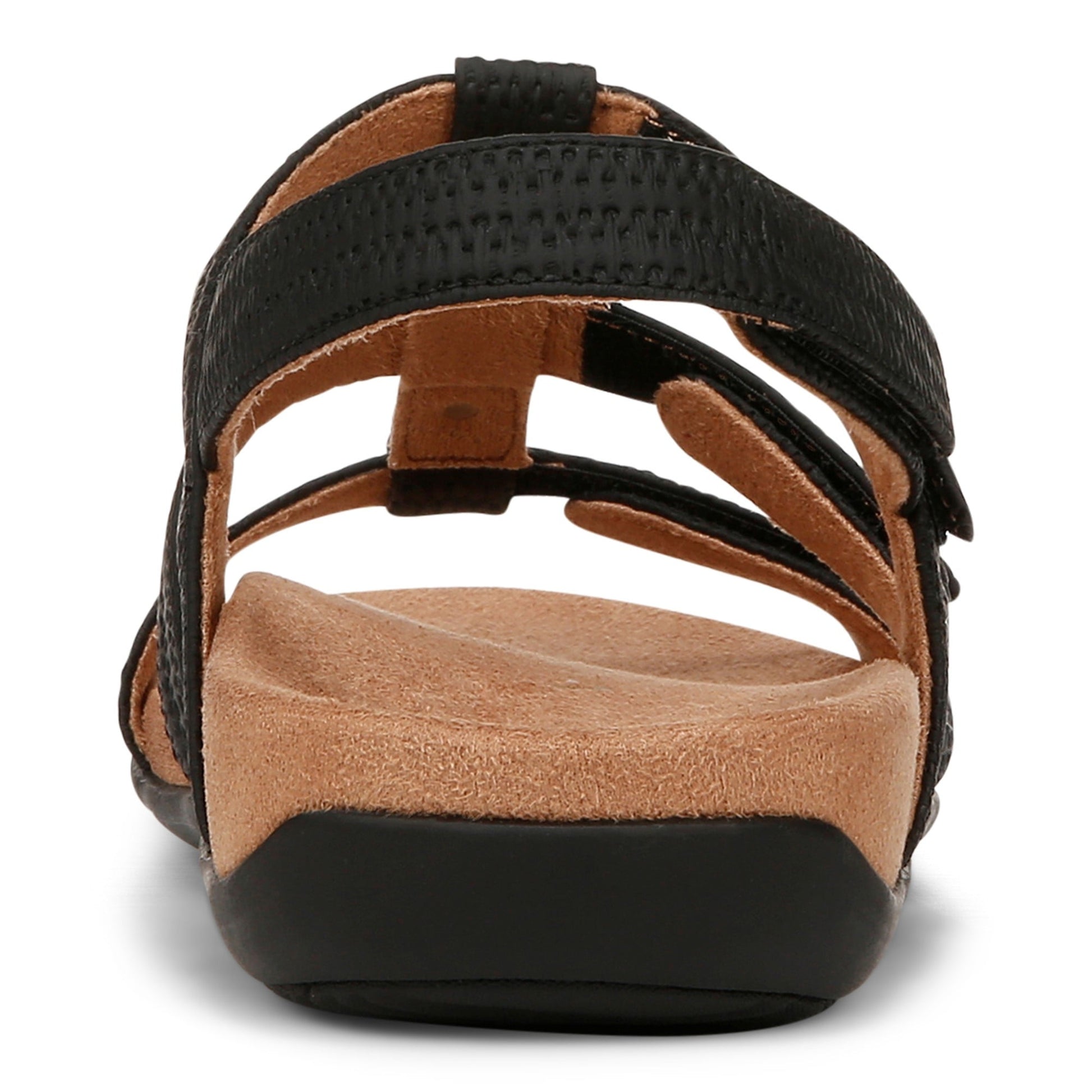 Vionic Amber Pearl Women's Adjustable Orthotic Sandal - Black - Back