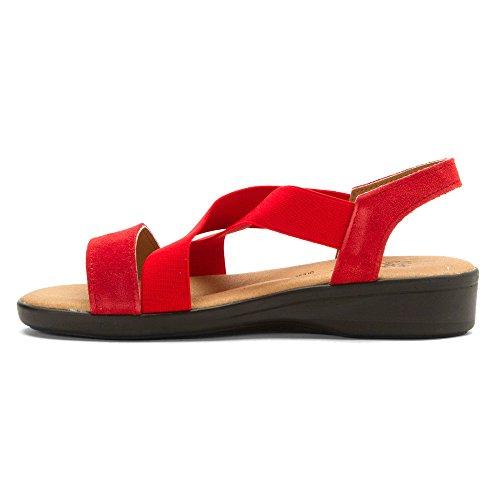 Arcopedico Monterey Women's Sandals 6314 - Red Suede