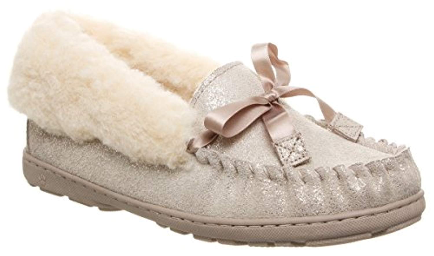Bearpaw Indio - Women's Fluffy Slipper - 2165W - Pewter Distressed