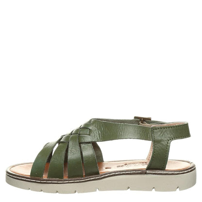 Bearpaw Leah Women's Huarache Sport Leather Sandal Artisan - 2836W - Military Green