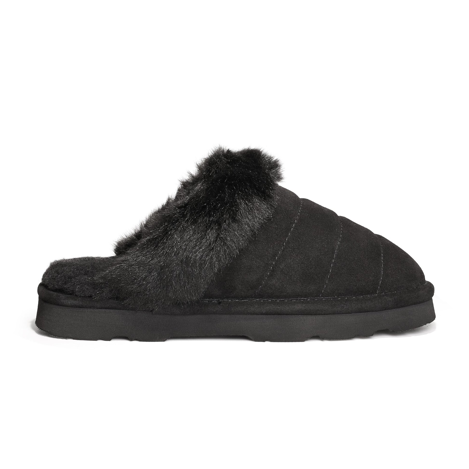 Bearpaw Jordyn Women's Loki Quilted Slippers - 3053W - Free Shipping - Slipper Black Side2