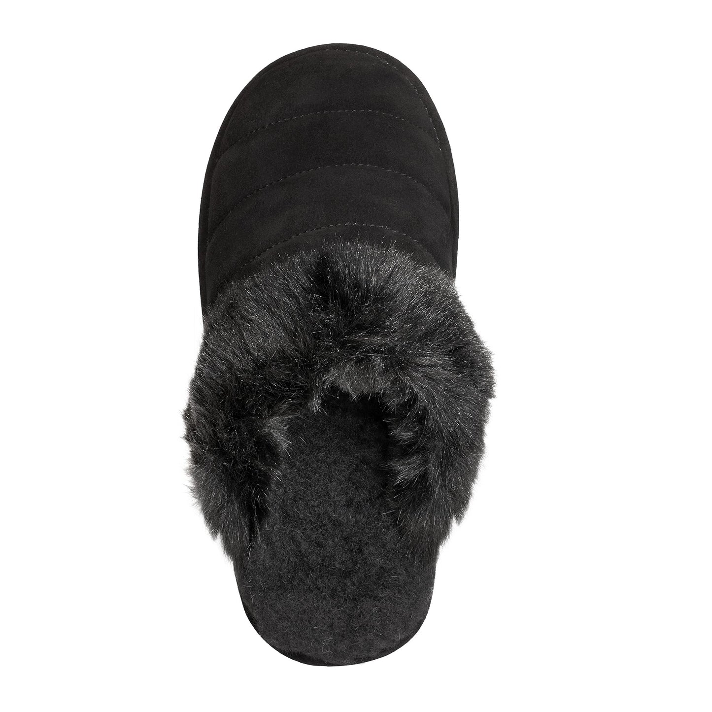 Bearpaw Jordyn Women's Loki Quilted Slippers - 3053W - Free Shipping - Slipper Black Top