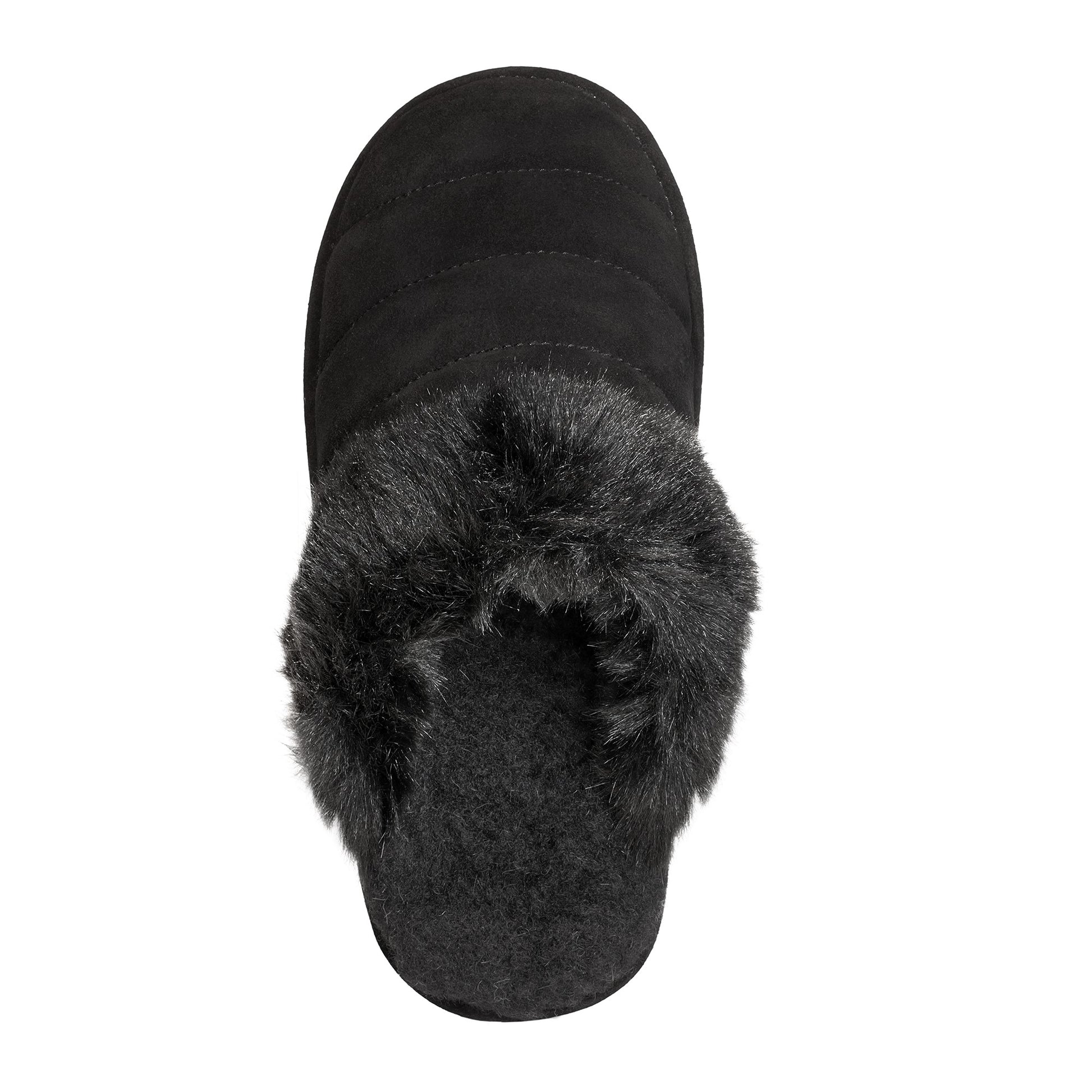 Bearpaw Jordyn Women's Loki Quilted Slippers - 3053W - Free Shipping - Slipper Black Top