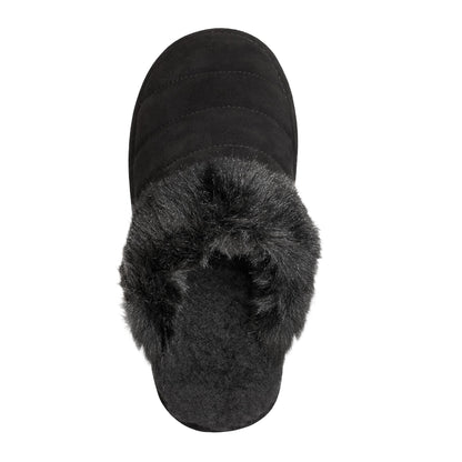 Bearpaw Jordyn Women's Loki Quilted Slippers - 3053W - Free Shipping - Slipper Black Top