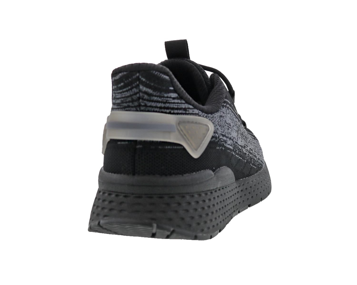 Drew Bestie Women's Walking Shoe - Black Mesh Combo - Back View