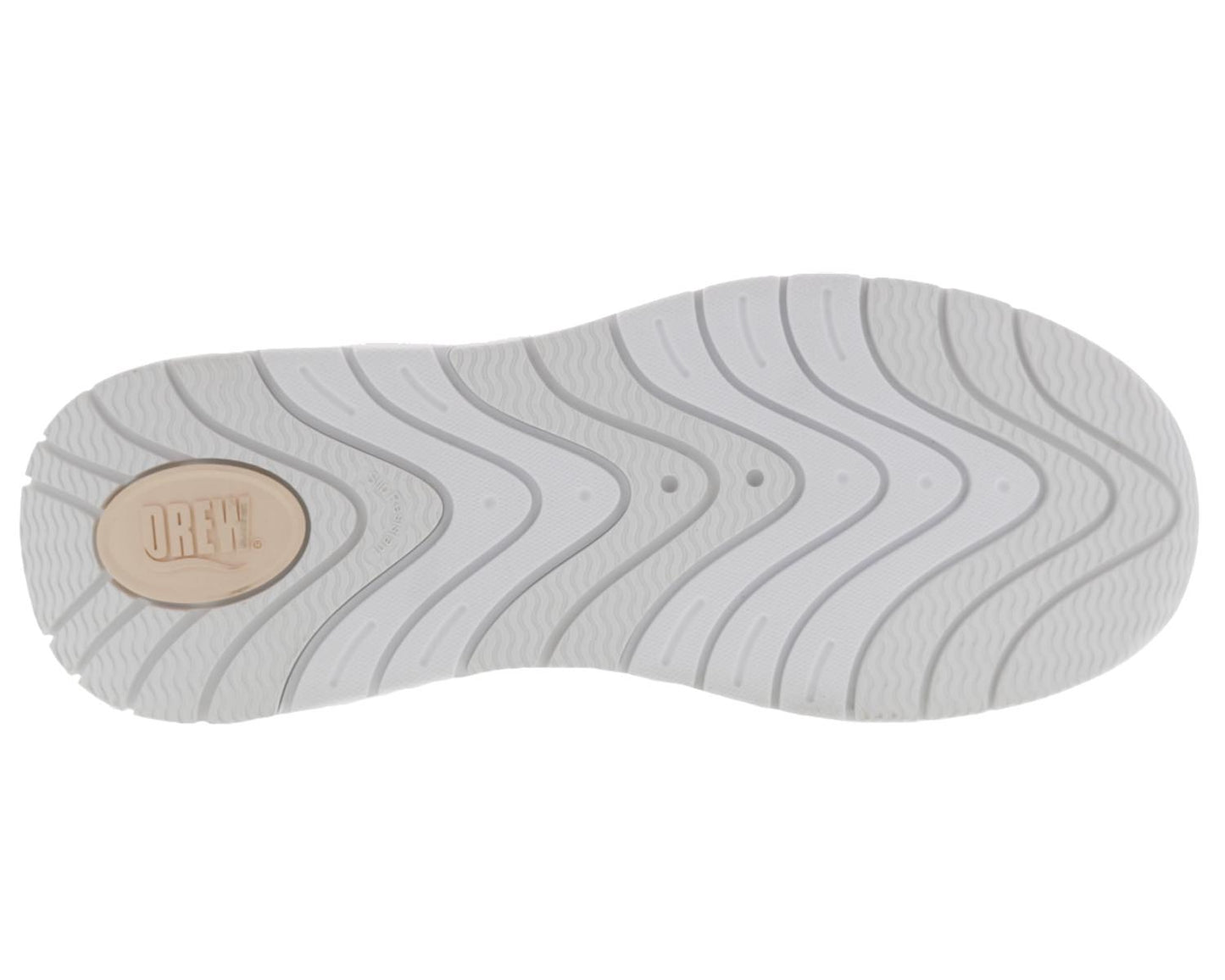 Drew Bestie Women's Walking Shoe - White Mesh Combo - Sole View