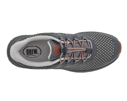 Drew Bravo Women's Comfort Sneakers - Grey Mesh Combo - Sole View