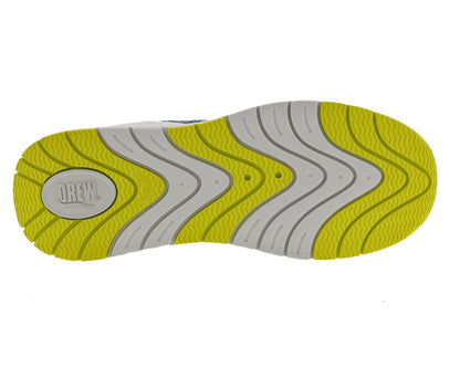 Drew Bravo Women's Comfort Sneakers - Teal Mesh Combo - Sole View