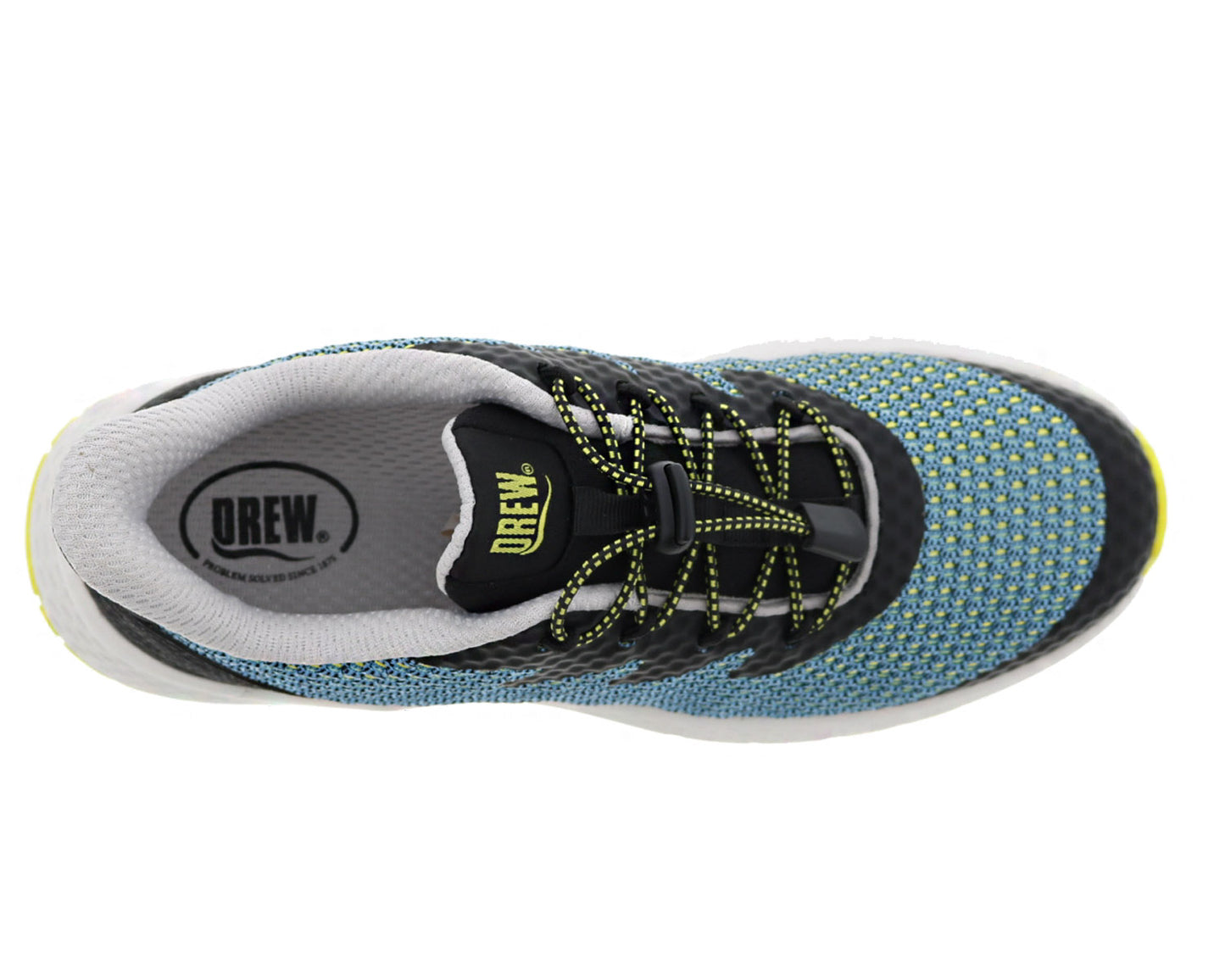 Drew Bravo Women's Comfort Sneakers - Teal Mesh Combo - Top View