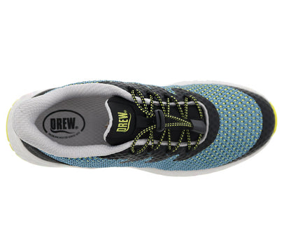 Drew Bravo Women's Comfort Sneakers - Teal Mesh Combo - Top View