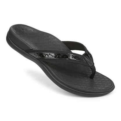 Vionic Casandra Women's Orthotic Sandal - Tide - Black/Black Angle