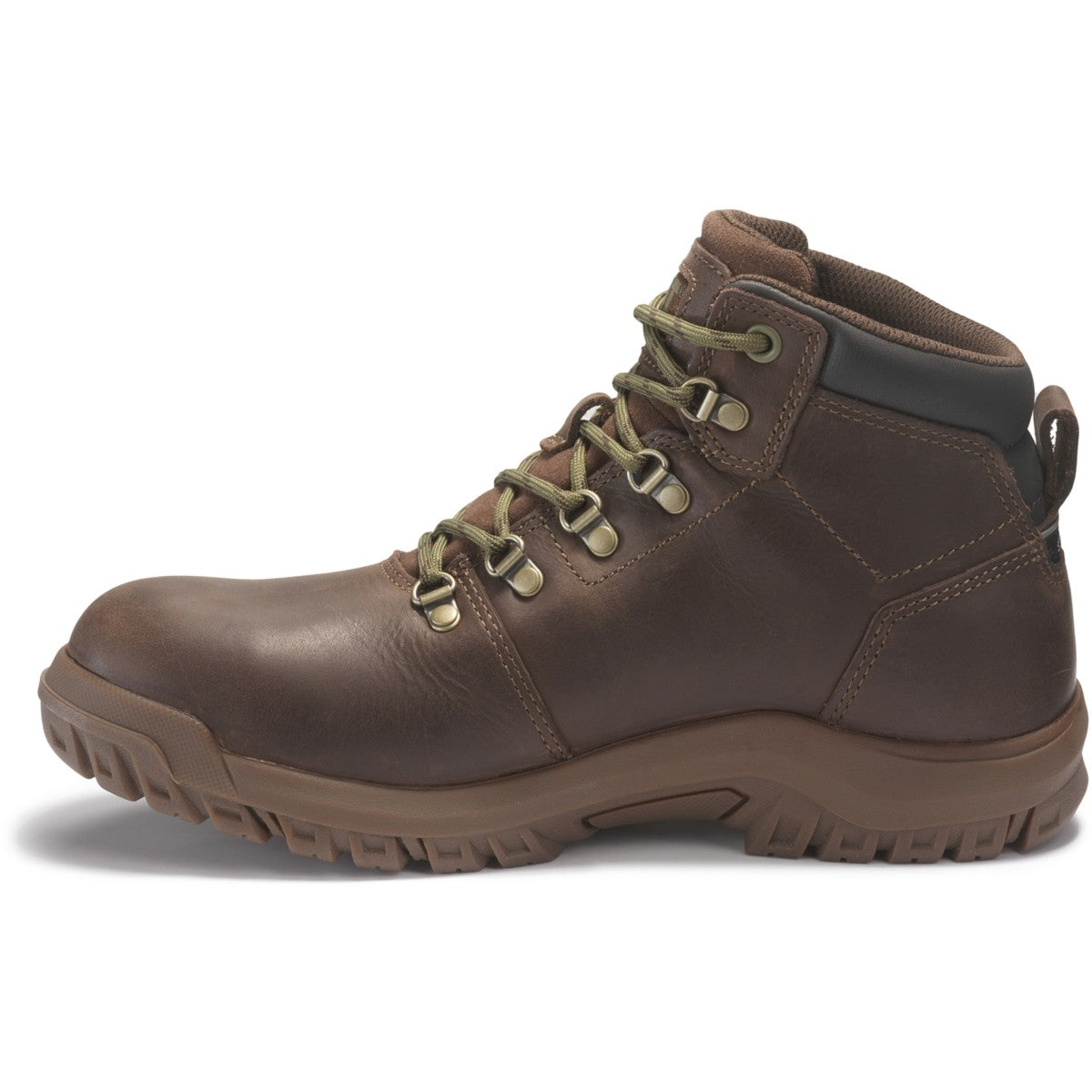 Caterpillar Mae Steel Toe Waterproof Work Boot Women's CAT Footwear - Cocoa - Left Side