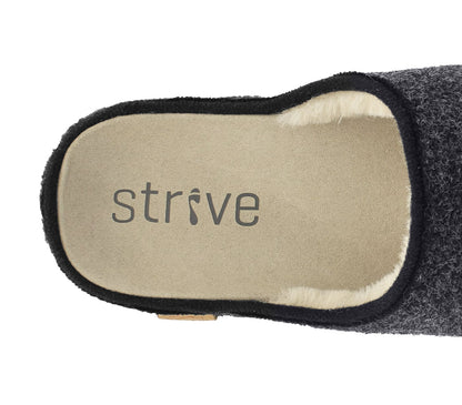 Strive Copenhagen II Women's Arch Supportive Slipper -  Copenhagen Dark Gray Footbed