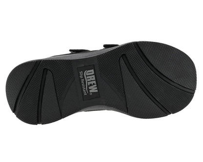 Drew Contessa Women's Double Hook and Loop Sneaker - Black Combo - Sole View