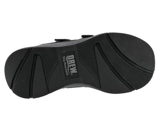 Drew Contessa Women's Double Hook and Loop Sneaker - Black Combo - Sole View