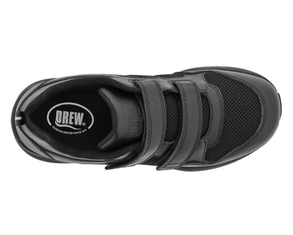 Drew Contessa Women's Double Hook and Loop Sneaker - Black Combo - Top View